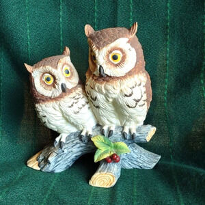 Vintage Porcelain Owls Figurine By Andrea by Sadek of Japan